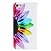 iPhone 5S Case,iPhone SE Case,iPhone 5 Case,JanCalm [Kickstand] New Pattern Premium PU Leather Wallet [Card/Cash Slots] Flip Case Cover for iPhone 5 5S SE + Crystal Pen (Rainbow Flower)