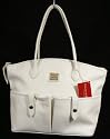 Dooney & Bourke All Weather Leather Crescent Tote Bag Purse & Accessories White