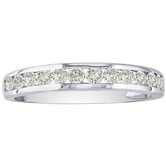 10K White Gold Round Diamond Anniversary Ring (1/4cttw. J/K I2)