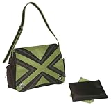 Hannah Messenger Diaper Bag in Chocolate Avocado