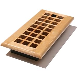 Decor Grates WEM412-N Lattice Wood Floor Register, Natural Maple, 4-Inch by 12-Inch