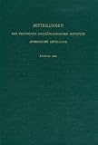 Mitteilungen des Deutschen Arch�ologischen Instituts. Athenische Abteilung: Mitteilungen des Deutschen Arch�ologischen Instituts, athenische Abteilung: Bd 121 - 