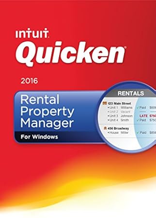 Quicken Rental Property Manager 2016 Personal Finance & Budgeting Software