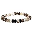 8mm Rondell Stretch Bracelet - Smokey Quartz