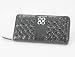 Coach Raised Signature C Charcoal Grey Julia Patent Leather Accordion Wallet - Coach 43984GRY