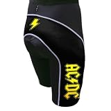 AC DC - Lightning Logo Cycling Shorts at Red Rocket