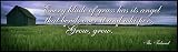 Inspirational plaque wall hanging with quote: Every blade of grass has its angel that bends over it and whispers, 