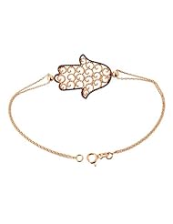 14k Gold Filigree Hamsa Evil Eye Bracelet by Evil Eye Store