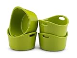 Rachael Ray Bubble and Brown Set of 4 Ramekins, Green