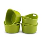 Rachael Ray Bubble and Brown Set of 4 Ramekins, Green