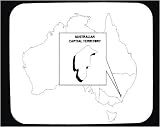 Mouse Pad with Australia, map, Australian, territory, capital