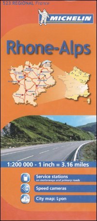 Michelin Map France: Rhone Alpes 523 (Maps/Regional (Michelin))