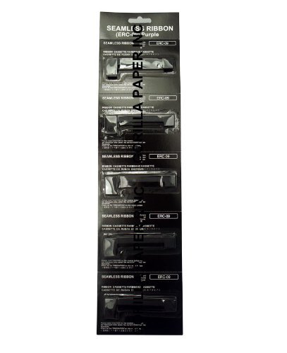 NEW Compatible 6-Pack ERC09P POS Ribbon, Purple, 250,000 Characters For Hypercom T7P