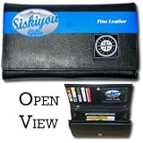 Seattle Mariners Genuine Leather Womens Female Clutch Wallet - MLB Baseball Fan Shop Sports Team Merchandise