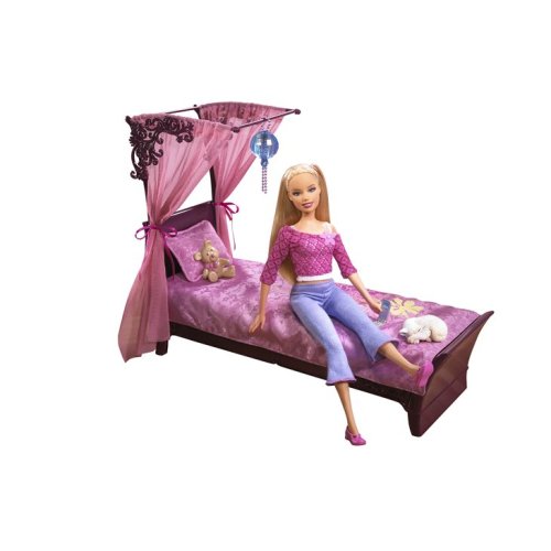 Childrens Toyshop  Toys : Barbie Doll & Bed