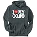 Hoodie Mens Dark Silver " I LOVE Cockapoo " Dogs