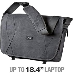Sony VAIO VGP-AMB12 Canvas Urban Messenger Bag for up to 18.4-Inch LCD Notebooks (Black)