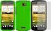 Neon Green Hard Case Cover+LCD Screen Protector for AT&T HTC One X