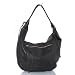 XL leather hobo bag black from black soft smooth leather