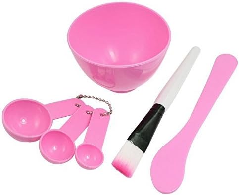 Winrembrandt 4 in 1 DIY Homemade Mask Bowl Spoons Brush Appliances Set Pink by Winrembrandt