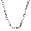 Beautiful 14 Karat White Gold Love Chain 2mm - 18 Inch