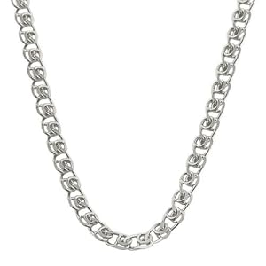 Beautiful 14 Karat White Gold Love Chain 2mm - 18 Inch