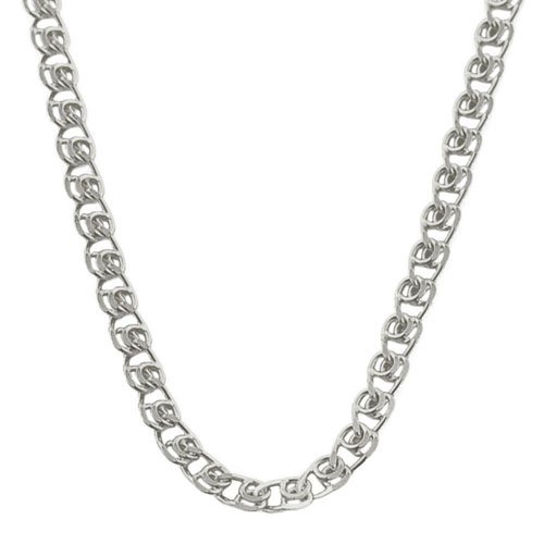14 Karat White Gold Italian Love Chain (2 mm Thick, 18 inch)