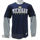 Michigan Wolverines NCAA T-shirt/Long Sleeve Combo