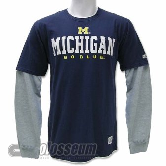 Buy Michigan Wolverines NCAA T-shirt Long Sleeve Combo by Colosseum Athletics