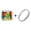 Gold Plated Word Autism Photo Italian Charms