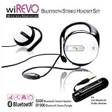 Wirevo S300 Stereo Bluetooth Headset + D1000 3.5mm Bluetooth 2.0 Adapter