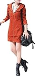 Z-SHOW™ Women's Leisure Thin Loose Trench Coats(Lily Orange,L)