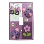 Lambs and Ivy Luv Bugs Switch Plate Cover, Plum