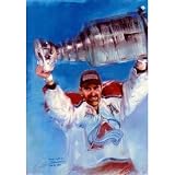 Professionally Framed Ray Bourque Colorado Avalanche Stanley Cup poster RARE - 11x17 with RichAndFramous Black Wood Frame