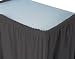 Jet Black Plastic Table Skirt - 14 ft. x 29