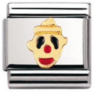 Nomination Composable Classic FUN Edelstahl, Email und 18K-Gold (Clownsgesicht) 030209 Preisvergleich