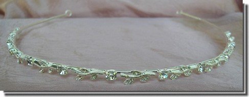 Bridal Wedding Tiara Crown With Crystal Leaves C5355
