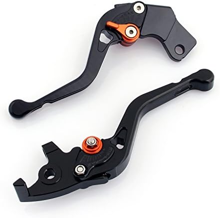 Areyourshop Short Adjustable Brake Clutch Levers For KTM Duke 200 Duke 125 2012-2013 Black
