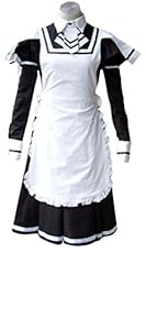 TOMSUIT Japanese Coffee Shop Maid Cosplay Costume for Women, XXS, Black