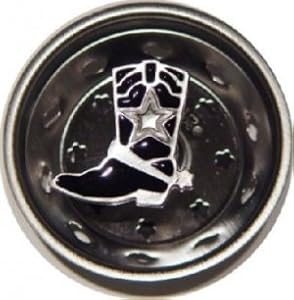 Enamel Kitchen Strainer Black Rodeo Boot