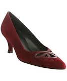 Stuart Weitzman scarlet suede `Portal` cut-out pumps