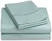 Renaissance 600 Thread-Count Woven Stripe Queen Sheet Set, WaterBlue