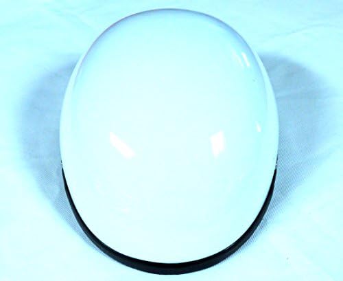 Low Profile Novelty Harley Half Helmet Skull Cap Gloss White (L)