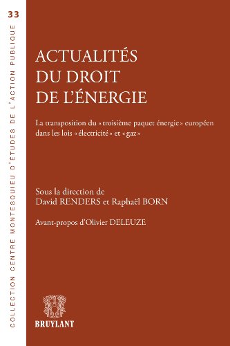 Actualités du droit de l'énergie: La transposition du 