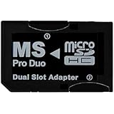 SANOXY&reg; Dual MicroSD to MS PRO DUO Adapter (Black) for Sony PSP, Converts Two MicroSD or MicroSDHC Cards to one Memory Stick Pro Duo Card (Bulk Packaged)