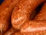 Close-Up of Sausages Linked Together Photographic Poster Print, 12x16