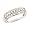 10k White Gold White Topaz Pave Ring, Size 7