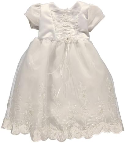 Chic Baby Little Girls' Toddler "Delicate Brocade" 3-Piece Christening Outfit
