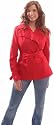 YAZZ Rot Regenmantel Trench Jacke Mit Gurt