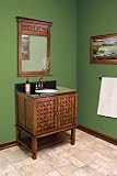 Lyn Elements Basketweave Vanity (VAN055) Include Top, Sink, and Mirror (MIR055)